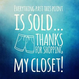 Everything past this point is sold